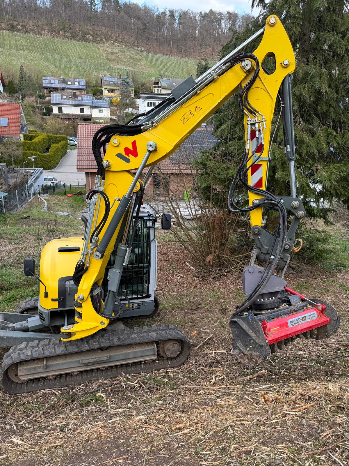 Forstmulchen am Hang
